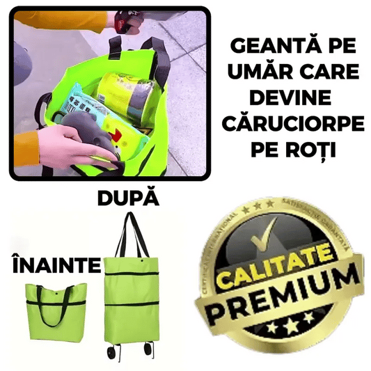 Cărucior de cumpărături compact și pliabil SmartBag™